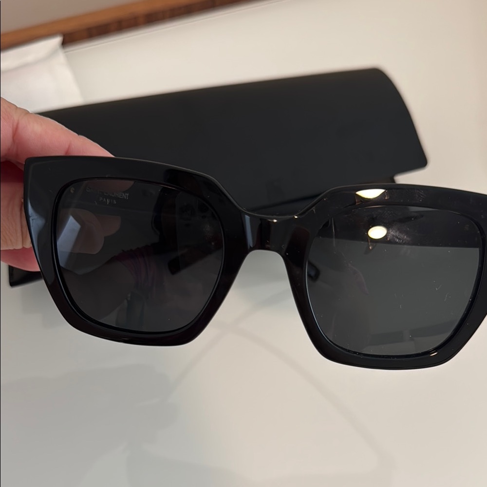 Saint Laurent Black Modern Sunglasses